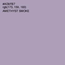 #AD9FB7 - Amethyst Smoke Color Image
